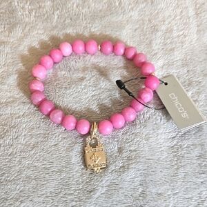 #240 Chico's Pink Beaded Bracelet